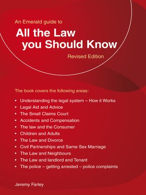 cover image of All the Law You Should Know